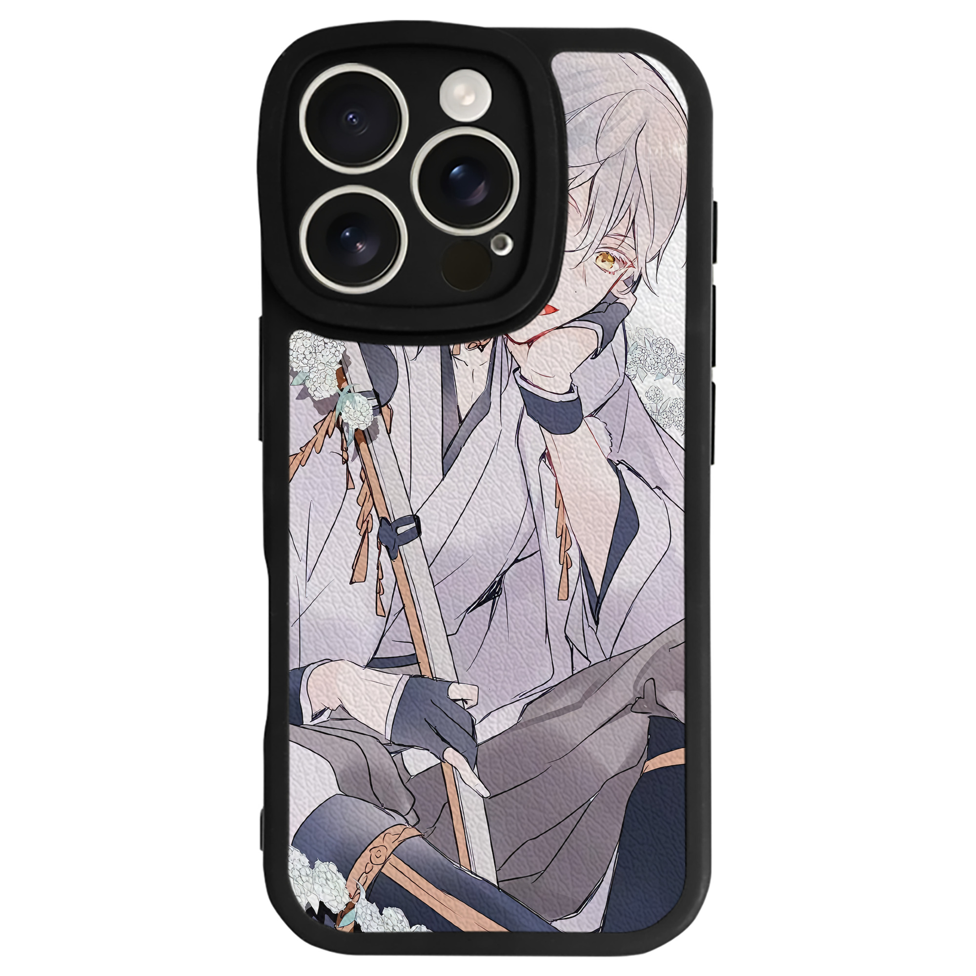 （画像用） 刀剣乱舞 Touken Ranbu 【iPhone 16シリーズ対応】シリコンスマホケース（レザー調） 材質：シリコン